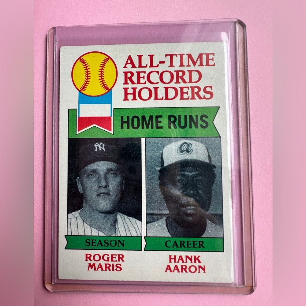 Roger Maris/Hank Aaron 1979 Topps Baseball All Time Record Holders #413